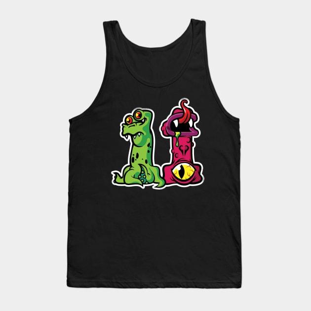 11 Monsters Tank Top by toadyco